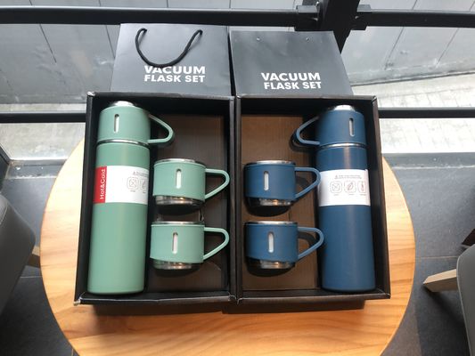 비즈니스 아버지 날 진공병 선물 세트 500ml 단열 병 2 컵과 뚜??
