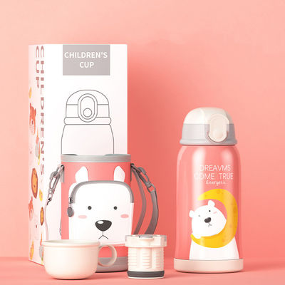 적용 가능한 사람 550ML 귀여운 만화 어린이 스마트 커버와 함께 물 컵