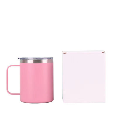 16oz 스테인리스 스틸 진공 단열 커피 컵 손잡이 및 사용자 지정 로고 인쇄