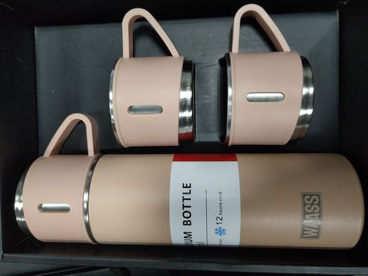 비즈니스 아버지 날 진공병 선물 세트 500ml 단열 병 2 컵과 뚜??