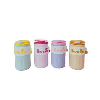 스테인리스 스틸 만화 스포츠 병 420ml 행운의 커피 머그 진공 단열 테르모스