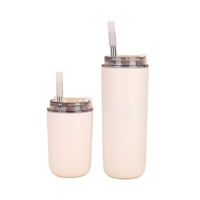 아이 BPA 무료 덤블러 짚과 함께 이중 벽 스테인리스 스틸 진공 컵 280ml/500ml