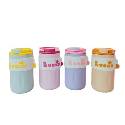 420ml 스테인레스 스틸 물 텀블러 진공 병 이중 벽 단열 된 병 손잡이 뚜?? 이 있는 여행 커피 컵