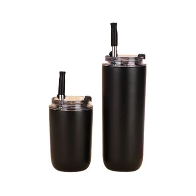 MUGS 10oz/16oz 이중 벽 귀여운 학교용 작은 짚 뚜?? 컵 스테인레스 스틸 아이 텀블러