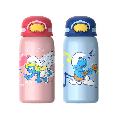 맞춤형 보관 핫 및 콜드 스포츠 어린이 물병 빨대 손잡이 뚜?? 550ml 용량