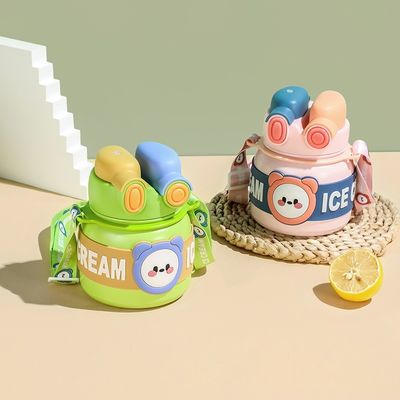 생산 어린이 컵 휴대용 테르모스 850ml 스테인레스 스틸 물병 빨대