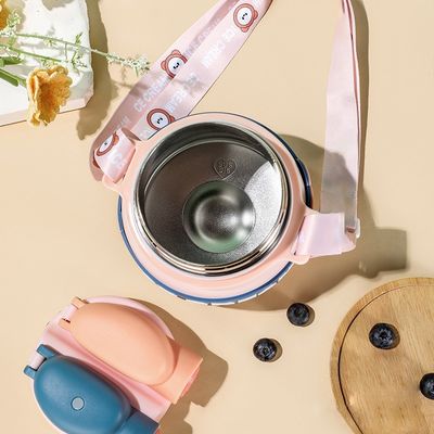 생산 어린이 컵 휴대용 테르모스 850ml 스테인레스 스틸 물병 빨대