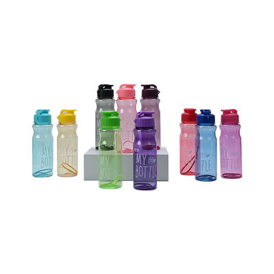 500ML PET BPA 무료 개인 컵 스포츠 스트랩 멀티 컬러와 함께 플라스틱 식수병