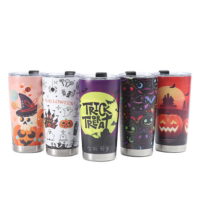 20oz 3D 프린트 직선 스테인리스 스틸 냉각컵 커피 차 맥주와 물에 이상적입니다
