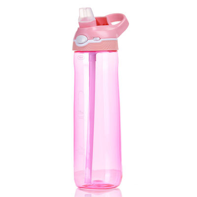 짚과 함께 다채로운 스포츠 쉐이커 간단하고 인기있는 25oz 트리탄 플라스틱 물병