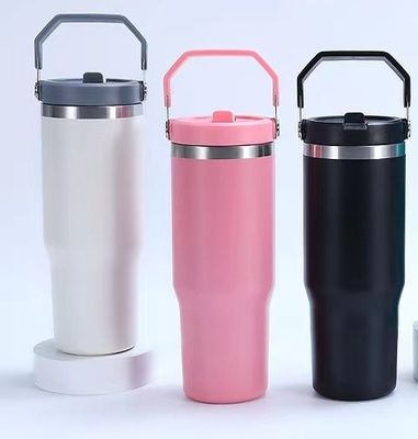 30oz 304 스테인리스 스틸 테르모스 진공 병 다채로운 사용자 지정 로고 여행 커피 머그 재사용 병