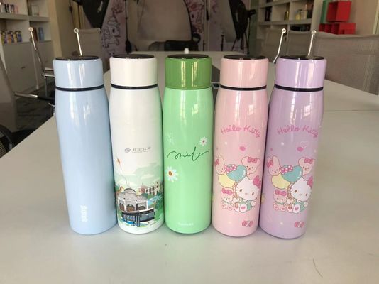 380ml LED 온도 디스플레이 스마트 병 휴대 및 사용자 지정 패턴 텀블러 컵