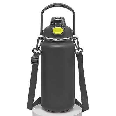 야외 여행 컵 1600ml 단열 물병-무화강 진공 커피 컵 손잡이