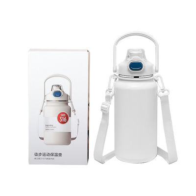 야외 여행 컵 1600ml 단열 물병-무화강 진공 커피 컵 손잡이