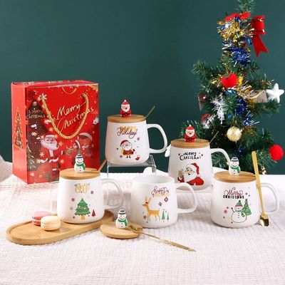400ml 용량 세라믹 머그 매일매일 그리고 귀여운 손으로 만든 행복한 크리스마스 선물에 이상적입니다