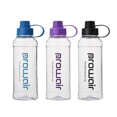 1000ml PC 플라스틱 물컵을 투명 작은 입 음료 병에 장착하지 않습니다