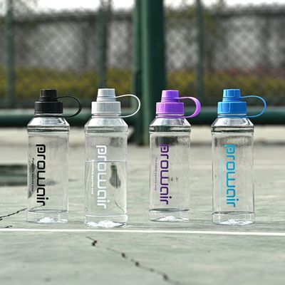 1000ml PC 플라스틱 물컵을 투명 작은 입 음료 병에 장착하지 않습니다