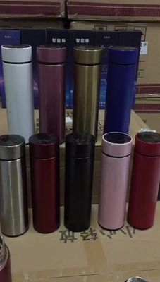 일반 인텔리전트 디지털 진공 머그 테르모스 고립 500ml 스테인레스 스틸 물병 색상 무작위