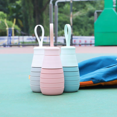 매우 환영 OEM/ODM 500ml 실리콘 병 휴대용 물컵에 맞춤 로고