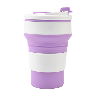 350ml 500ml 휴대용 컵 접이식 접이식 여행용 음료 접이식 실리콘 재사용 커피 머그