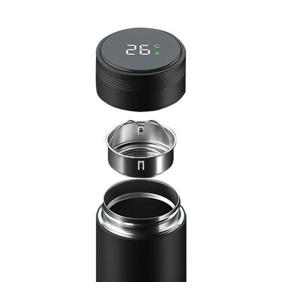 450ml 용량 사용자 지정 온도 표시 스킨 티 테모스 욕실용 물병