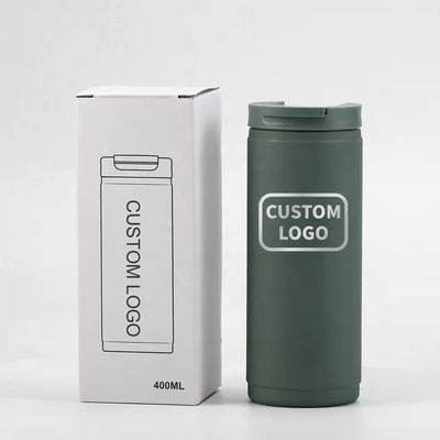 포터블 400ml 이중 벽 스테인레스 스틸 단열 커피 컵 뚜?? 스포츠 스타일 유출 방지 머그 텀블러 분홍색