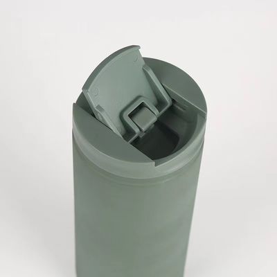 포터블 400ml 이중 벽 스테인레스 스틸 단열 커피 컵 뚜?? 스포츠 스타일 유출 방지 머그 텀블러 분홍색