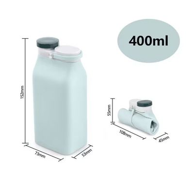 접이식 400ml/600ml 실리콘 물병 야외 여행 및 활동에서 필수품