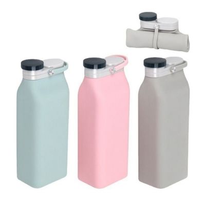 접이식 400ml/600ml 실리콘 물병 야외 여행 및 활동에서 필수품