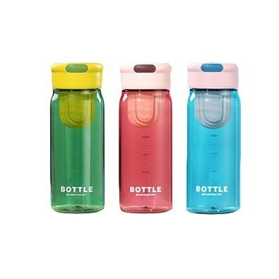650ml 플라스틱 텀블러 물병 차 인푸서 손잡이 컵