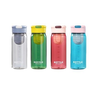 650ml 플라스틱 텀블러 물병 차 인푸서 손잡이 컵