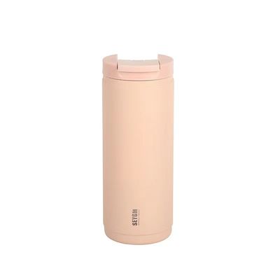 흰색 400ml 맞춤 로고 이중 벽 스테인레스 스틸 커피 물병 진공 병 테르모스