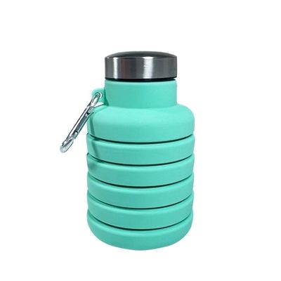 현대 디자인 500ml 접이식 실리콘 물병 유니섹스 여행 체육관 스포츠