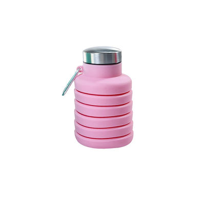여행용 500ml 접이식 실리콘 물병 체육관 스포츠 BPA 무료 안전 학생 컵