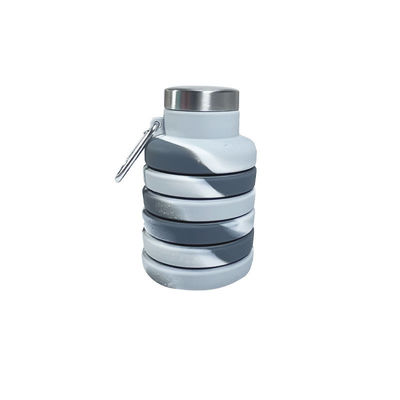 여행용 500ml 접이식 실리콘 물병 체육관 스포츠 BPA 무료 안전 학생 컵