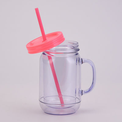 손잡이 뚜?? 과 빨대 용량 501-600ml 휴대용 디자인 유니섹스 플라스틱 음료 컵