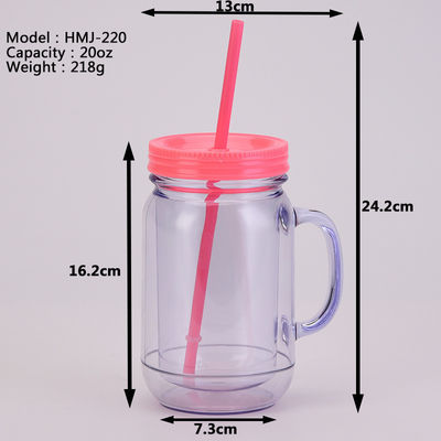 손잡이 뚜?? 과 빨대 용량 501-600ml 휴대용 디자인 유니섹스 플라스틱 음료 컵