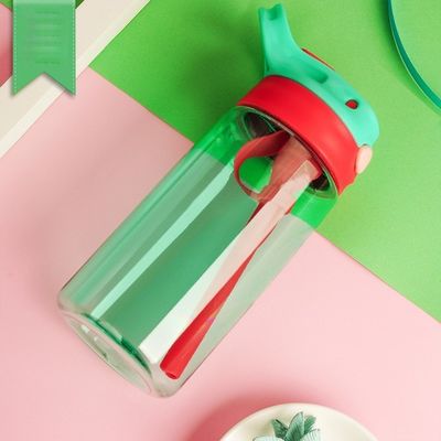 50g 플라스틱 음료 어린이 물병 빨대 물과 함께 유출 방지 트리탄 병 어린이용