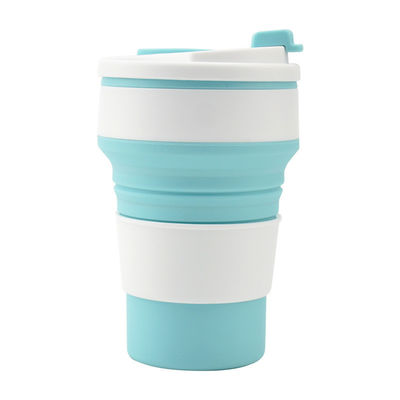 350ml/500ml 다중 사용 가능한 휴대용 물병을 위한 맞춤 인쇄 실리콘 접기 컵