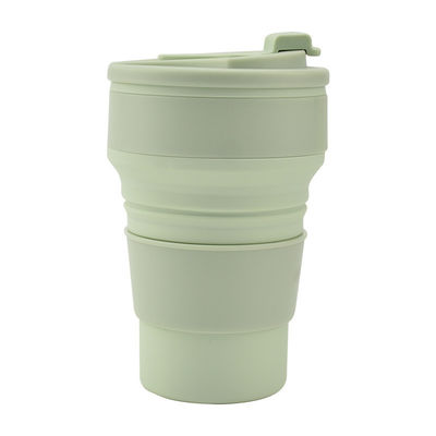 350ml/500ml 다중 사용 가능한 휴대용 물병을 위한 맞춤 인쇄 실리콘 접기 컵