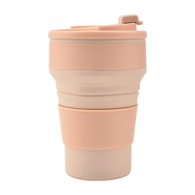 350ml/500ml 다중 사용 가능한 휴대용 물병을 위한 맞춤 인쇄 실리콘 접기 컵