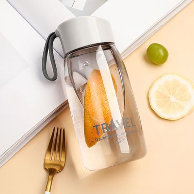 투명한 로고 인쇄 380ml 야외 스포츠용 간단한 휴대용 플라스틱 물병
