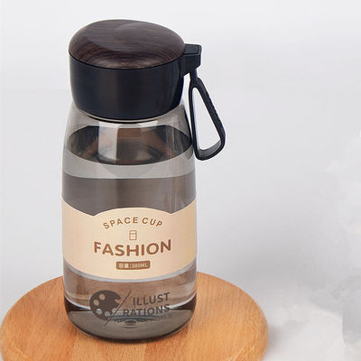 투명한 로고 인쇄 380ml 야외 스포츠용 간단한 휴대용 플라스틱 물병