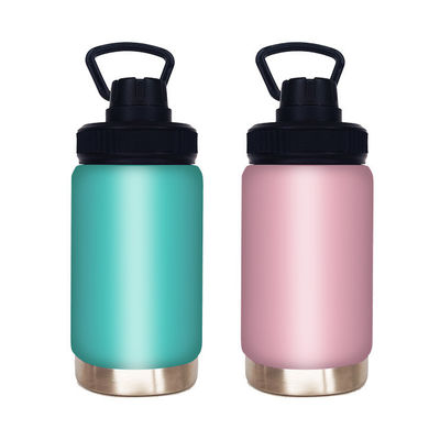 열 절연 성능과 손잡이와 함께 12oz 분홍색 이중 벽 재사용 병