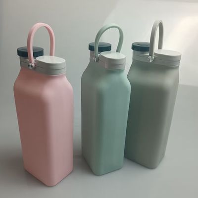 접이식 실리콘 접이식 물병 짚 맞춤형 색상 허용