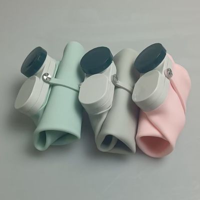 접이식 실리콘 접이식 물병 짚 맞춤형 색상 허용