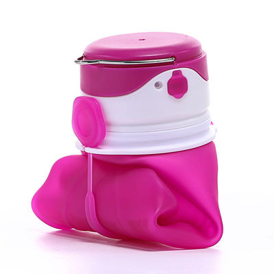 550ML Bpa 무료 맑은 하강 접이식 체육관 스포츠 어린이 실리콘 물병 성인용 LED 조명