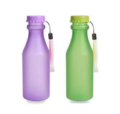 PC 플라스틱 550ml 휴대용 여행 요가 달리기 캠핑용 얼음 밀폐 물병