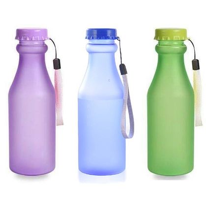 PC 플라스틱 550ml 휴대용 여행 요가 달리기 캠핑용 얼음 밀폐 물병