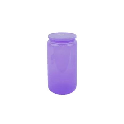 유리 음료 병 16oz 다채로운 패션 휴대형 무료 과일 물